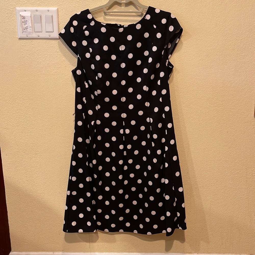 Polka Dots fitted flare sheath dress